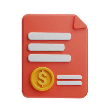 Contrato de dinheiro  3D Icon
