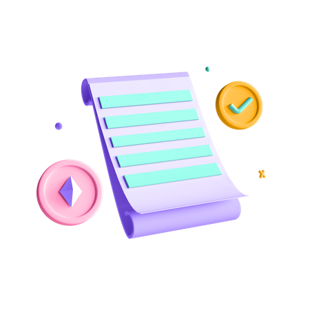 Contrato etéreo  3D Icon