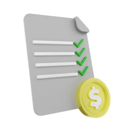 Contrato financeiro  3D Icon