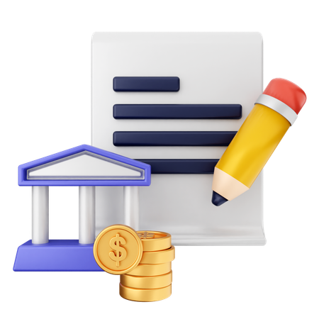 Financiación de contratos  3D Icon