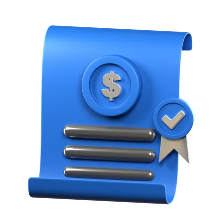Contrato financiero  3D Icon