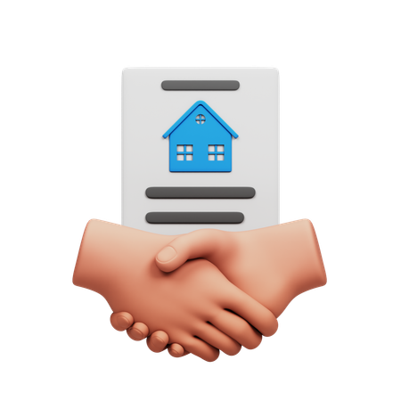 Contrato imobiliário  3D Icon