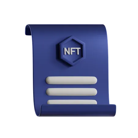 Contrato nft  3D Icon