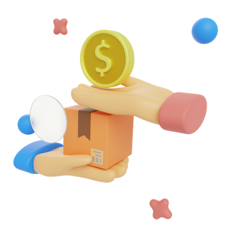 Paiement à la livraison  3D Illustration