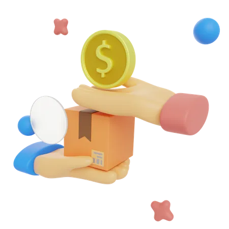 Paiement à la livraison  3D Illustration