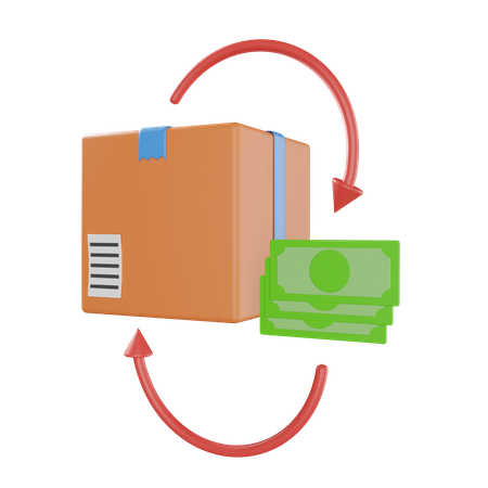 Paiement à la livraison  3D Illustration