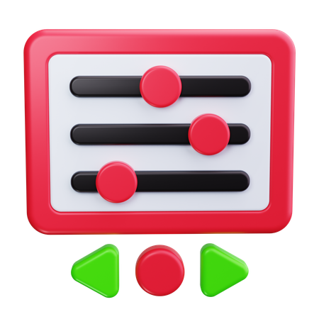 Control deslizante  3D Icon