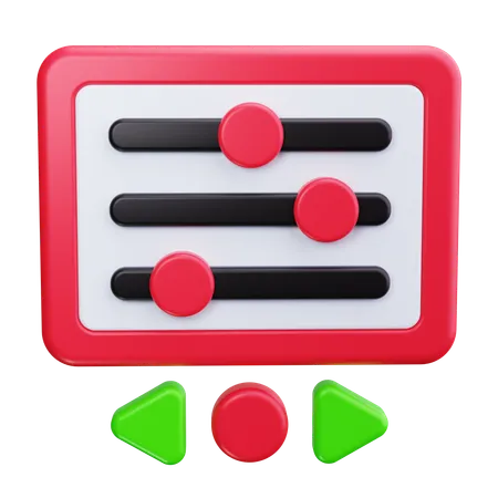 Control deslizante  3D Icon