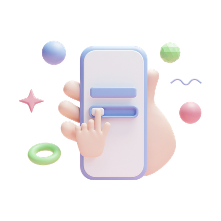 Control deslizante de teléfono inteligente  3D Icon