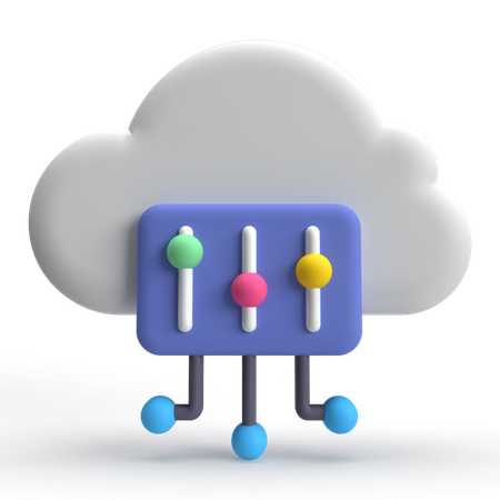 Control de la nube  3D Icon