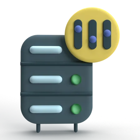 Control del servidor  3D Icon