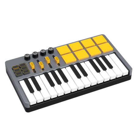 Controlador midi de teclado  3D Icon