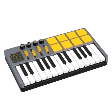 Controlador midi de teclado  3D Icon