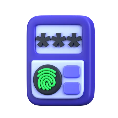 Controle de acesso  3D Icon