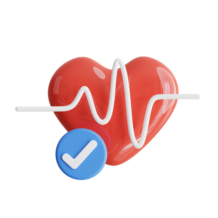 Contrôle de la fréquence cardiaque  3D Icon