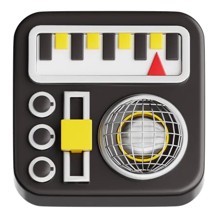 Controle de radio  3D Icon