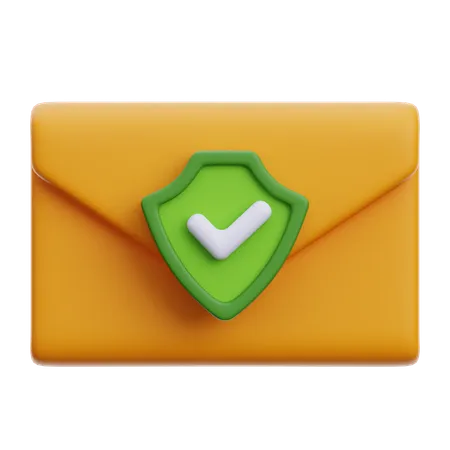 Vérification de sécurité des e-mails  3D Icon