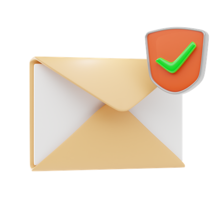 Vérification de sécurité des e-mails  3D Icon