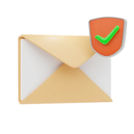 Vérification de sécurité des e-mails  3D Icon