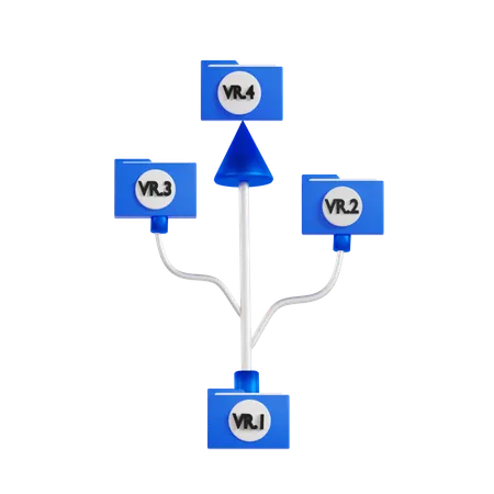 Contrôle de version  3D Icon