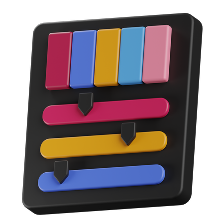 Controle deslizante de cores  3D Icon