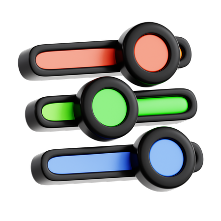 Controle deslizante de cores  3D Icon