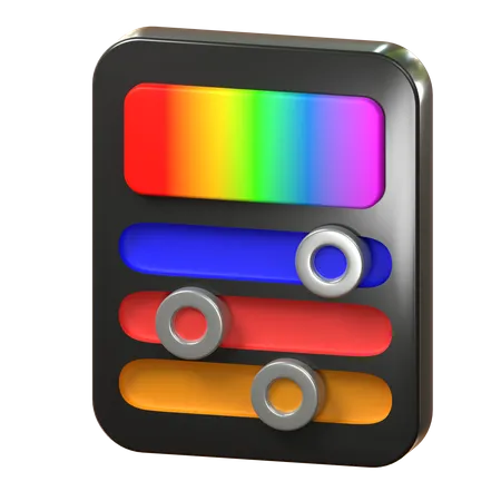 Controle deslizante de cores  3D Icon