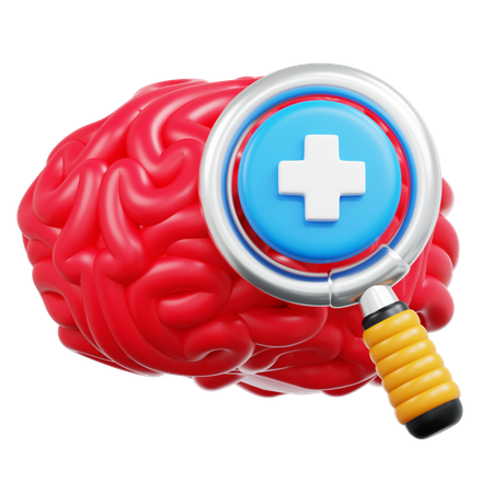 Vérification du cerveau  3D Icon