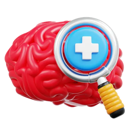 Vérification du cerveau  3D Icon