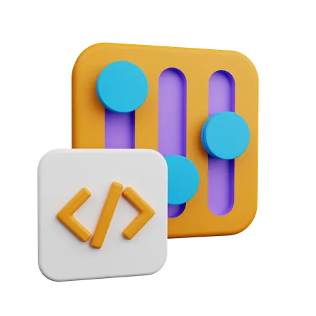 Controling Program  3D Icon