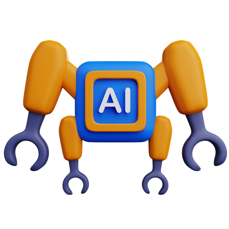 제어 시스템 AI  3D Icon