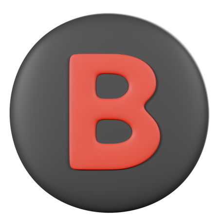 Controller B Button  3D Icon