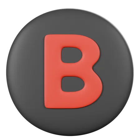Controller B Button  3D Icon