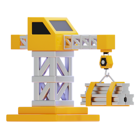 Contruction Crane  3D Icon