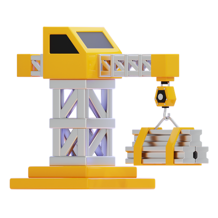 Contruction Crane  3D Icon