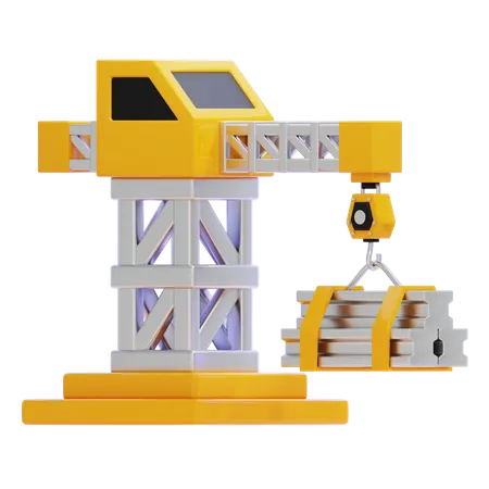 Contruction Crane  3D Icon