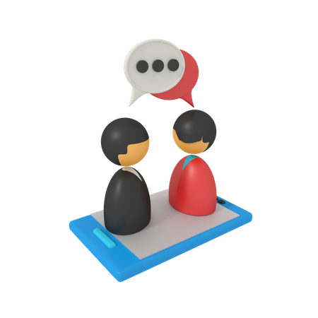 Conversa de amigos  3D Icon