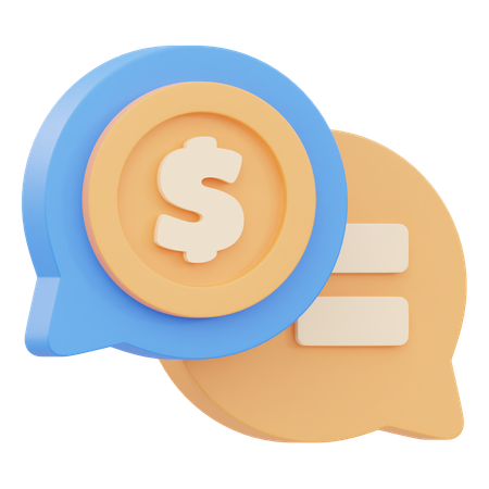 Conversa de pagamento  3D Icon