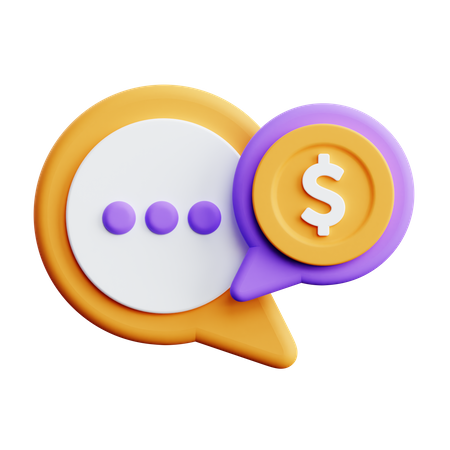Conversa de pagamento  3D Icon