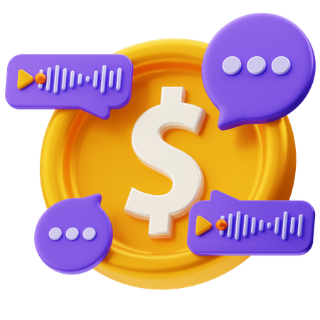 Conversa de pagamento  3D Icon