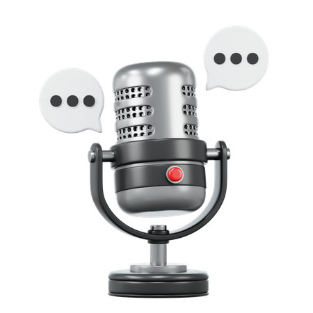 Conversa de podcast  3D Icon