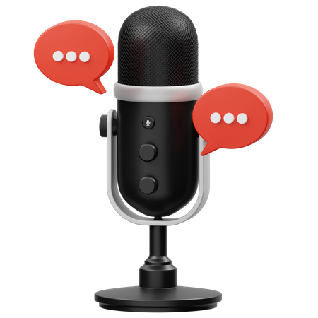Conversa de podcast  3D Icon