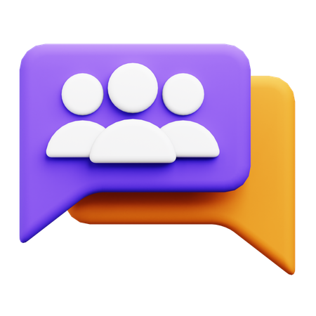 Conversa em grupo  3D Icon