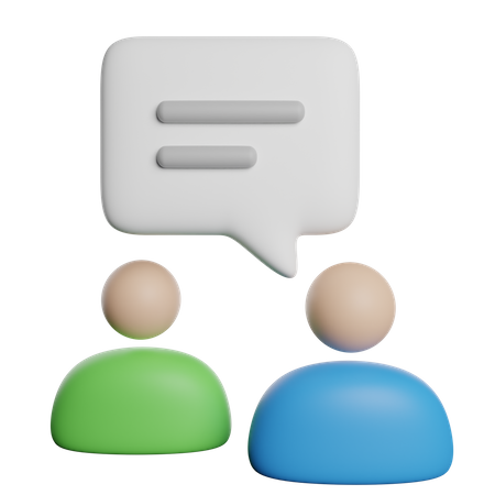 Conversa em grupo  3D Icon