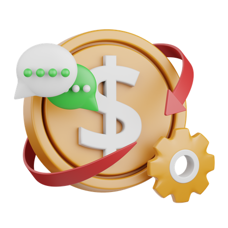 Conversa de pagamento  3D Icon