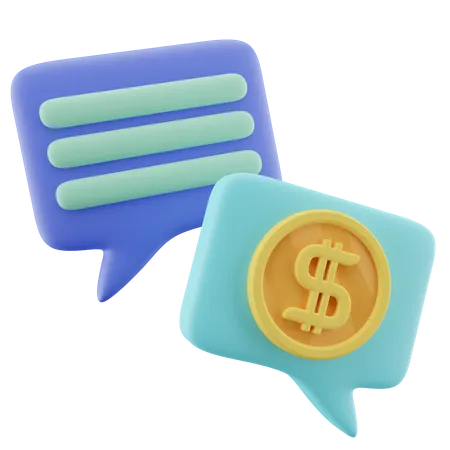 Conversa de pagamento  3D Icon