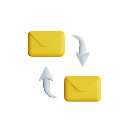 Conversa por e-mail  3D Icon