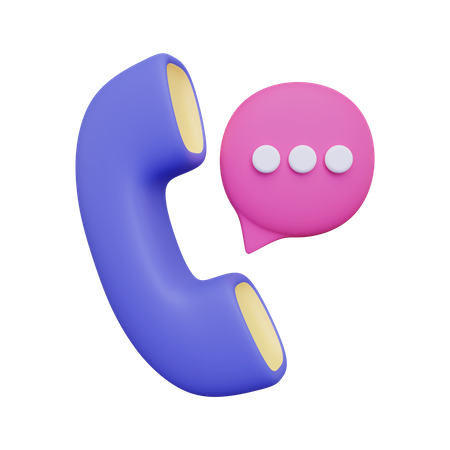 Conversa por telefone  3D Icon