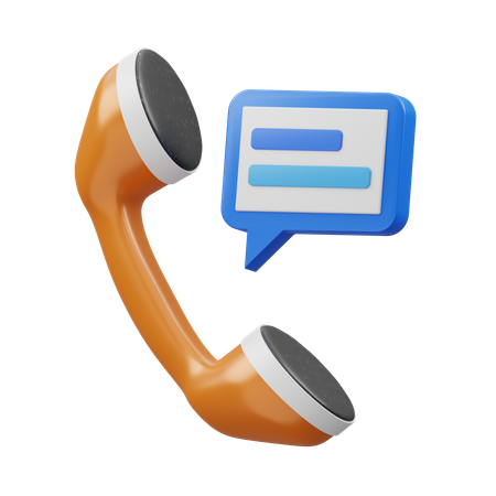 Conversa por telefone  3D Icon