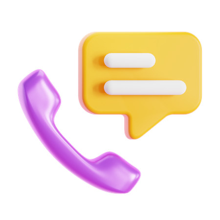 Conversa por telefone  3D Icon